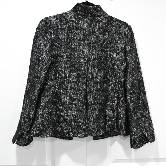 Eileen Fisher Petite Small Metallic Jacquard Blazer Jacket | Size Petite Small - Picture 8 of 15